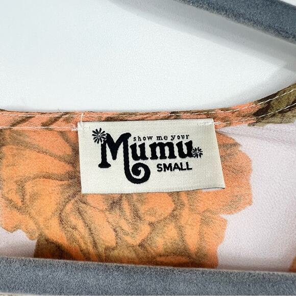 Show Me Your Mumu Nicolette Rose Floral Print Flared Ruffle Sleeve Top Size S - Picture 9 of 12